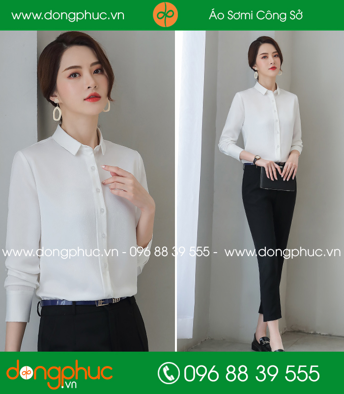 Đồng phục áo sơ mi màu trắng